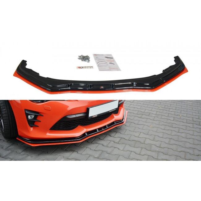 Spoiler / Χειλάκι εμπρός προφυλακτήρα Maxton Design Toyota GT86 FACELIFT Μαύρο Σαγρέ - (TO-GT86-1F-FD3RRED+FD3T)
