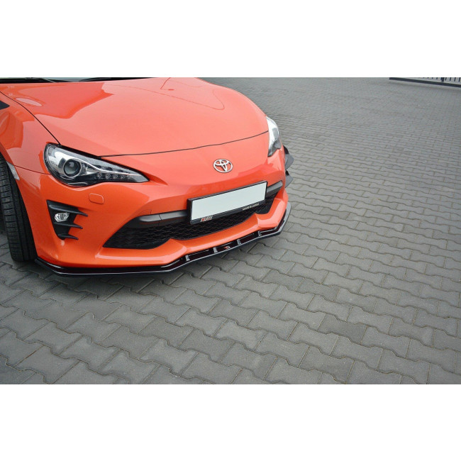Spoiler / Χειλάκι εμπρός προφυλακτήρα Maxton Design Toyota GT86 FACELIFT Μαύρο Σαγρέ - (TO-GT86-1F-FD3T)