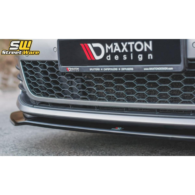 Spoiler / Χειλάκι εμπρός προφυλακτήρα Maxton Design Μαύρο Γυαλιστερό VW Golf 7 GTI Μαύρο Γυαλιστερό - (VW-GO-7-GTI-FD2G)