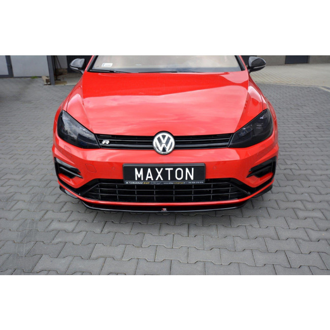 Spoiler / Χειλάκι εμπρός προφυλακτήρα Maxton Design VW GOLF 7 R FACELIFT Carbon Look - (VW-GO-7F-R-FD5C)