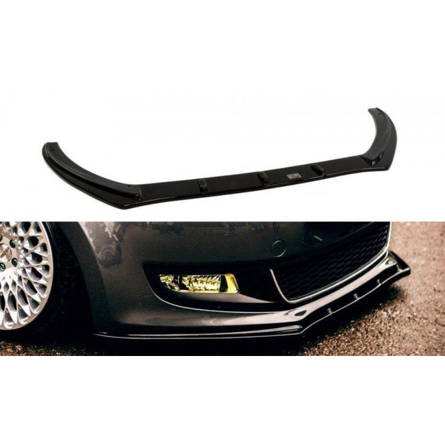 Spoiler / Χειλάκι εμπρός προφυλακτήρα Maxton Design VW POLO MKV Carbon Look - (VW-PO-5-FD1C)