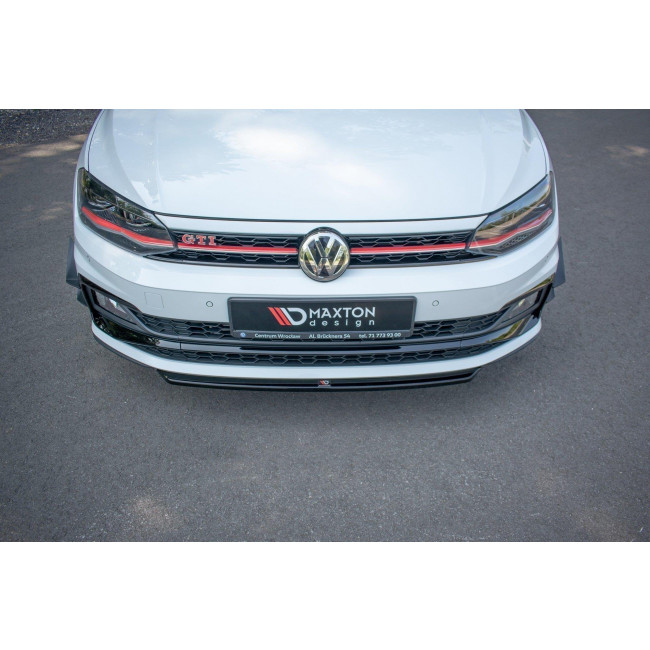Spoiler / Χειλάκι εμπρός προφυλακτήρα Maxton Design VW Polo GTI Mk6 Carbon Look - (VW-PO-6-GTI-FD4C)