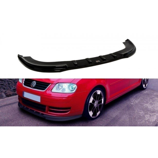 Spoiler / Χειλάκι εμπρός προφυλακτήρα Maxton Design VW TOURAN Μαύρο Γυαλιστερό - (VW-TOUR-1-FD1G)