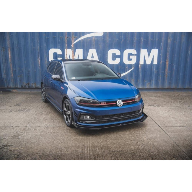 Φτεράκια προφυλακτήρα Maxton Design Volkswagen Polo GTI Mk6 - Μαύρο Γυαλιστερό - (VWPO6GTICNC-FSF1G)