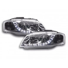 Μπροστινά Φανάρια LED Dayline με Φώτα Ημέρας Audi A3 8P (2003-2013) - Χωρίς Ρυθμιστή - Χρώμιo - 2 Τμχ (SWA11LGX)