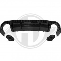 Splitter / Διαχύτης πίσω προφυλακτήρα με αποληξεις μαυρες Maxton Design Audi A3 S-Line Sedan (2020-) Μαύρο Γυαλιστερό - (1034257)