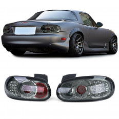 Πίσω Φανάρια Led Smoke Mazda MX-5 (NB) Μαύρο - 2 Τμχ.