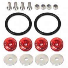 Κλιπ Συγκράτησης Προφυλακτήρα JDM Quick Release - Κόκκινο - 4 Τμχ. - (2255799831322485-R)