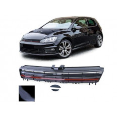 Μάσκα Εμπρός VW Golf 7 (2012-2017) Look GTI Με Κόκκινη Λωρίδα, Χωρίς Θέση Για Σήμα - (5G0853653ROE)