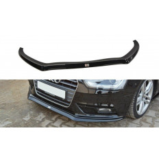Spoiler / Χειλάκι εμπρός προφυλακτήρα Maxton Design Audi A4 B8 FL Μαύρο Γυαλιστερό - (AU-A4-B8F-FD2G)