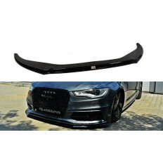 Spoiler / Χειλάκι εμπρός προφυλακτήρα Maxton Design Audi S6 / A6 S-Line C7 Carbon Look - (AU-A6-C7-SLINE-FD2C)