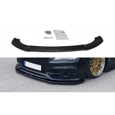 Spoiler / Χειλάκι εμπρός προφυλακτήρα Maxton Design Audi S7 / A7 S-Line C7 Μαύρο Σαγρέ - (AU-A7-1-SLINE-FD2T)