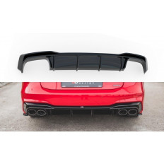 Splitter / Διαχύτης πίσω προφυλακτήρα Maxton Design Audi A7 C8 S-Line μαύρο γυαλιστερό - (AU-A7-C8-SLINE-RS1G)