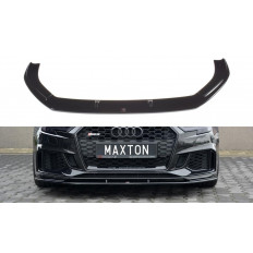 Spoiler / Χειλάκι εμπρός προφυλακτήρα Maxton Design Audi RS3 8V FL Sportback μαύρο γυαλιστερό - (AU-RS3-8VF-FD1G)