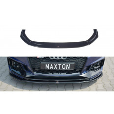 Spoiler / Χειλάκι εμπρός προφυλακτήρα Maxton Design Audi RS4 B9 Μαύρο Γυαλιστερό - (AU-RS4-B9-FD2G)
