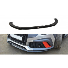 Spoiler / Χειλάκι εμπρός προφυλακτήρα Maxton Design Audi RS6 C7 / C7 FL Μαύρο Σαγρέ - (AU-RS6-C7-FD2T)