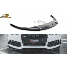 Spoiler / Χειλάκι εμπρός προφυλακτήρα Maxton Design Audi RS6 C7 μαύρο γυαλιστερό - μαύρο γυαλιστερό - (AU-RS6-C7-FD3G)