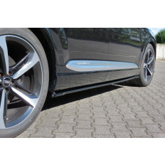 Πρόσθετα Πλαϊνά Μαρσπιέ Maxton Design Audi SQ7 / Q7 S-Line Mk.2 μαύρο γυαλιστερό - (AU-SQ7-2-SD1G)