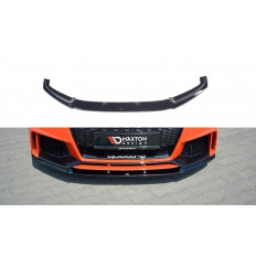 Spoiler / Χειλάκι εμπρός προφυλακτήρα Maxton Design Audi TT RS 8S Μαύρο Σαγρέ - (AU-TT-3-RS-FD2T)
