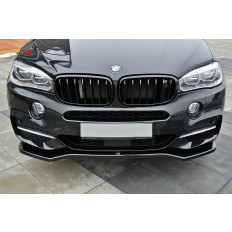 Spoiler / Χειλάκι εμπρός προφυλακτήρα Maxton Design BMW X5 F15 M50d μαύρο γυαλιστερό - (BM-X5-15-M-FD1G)