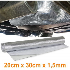 Αυτοκολλητη θερμομονωτικη προστασία εξάτμισης αλουμινίου-κεραμικό 1,5mm 20cmx30cm 500°C