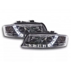 Μπροστινά Φανάρια Dayline με Φώτα Ημέρας Audi Α4 B6 Type 8Ε (2001-2004) - Χωρίς Ρυθμιστή - Χρώμιο - 2 Τμχ. (FKFSAI9017)