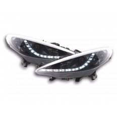 Μπροστινά Φανάρια LED φώτα ημέρας μαύρα Peugeot 207 - (FKFSPG011003)