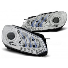 Σετ Προβολείς Εμπρός Με Φως Ημέρας LED TFL - VW Golf 6 08- Χρώμιο - 2 Τμχ. - (FKFSVW011001)