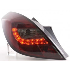 Πίσω Φανάρια LED Opel Corsa D (3-Πορτό) - Μαύρο Κόκκινο - 2 Τμχ.
