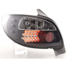 Πίσω Φανάρια LED Peugeot 206 Μαύρο - 2 Τμχ.