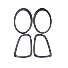 Δαχτυλίδια Φαναριών - Mini Cooper (R50, R52, R56, R57) (2000 - 2013) - Μαύρο - Σετ 4 Τμχ. - (GRP-9539068)