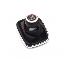 Λεβιές Ταχυτήτων φούσκα 6-τάχυτο VW Golf 4 κόκκινες ραφές - (GRP-B0179)