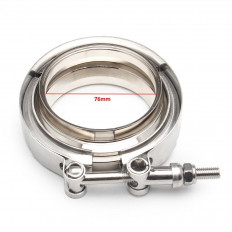 V-Band Clamp Kit Σφιγκτήρας με Φλάντζες - Φ76mm - (GRP-VBK-300)