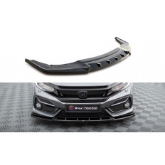 Spoiler / Χειλάκι εμπρός προφυλακτήρα Maxton Design Honda Civic Sport FK8 (2017 - 2022) - Μαύρο Γυαλιστερό - (HO-CI-10-SPORT-FD1G)