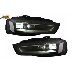 Μπροστινά Full LED Φανάρια AUDI A4 B8.5 Facelift (2012-2015) Dynamic Sequential Turning Light (Look A4 B9.5) Μαύρα
