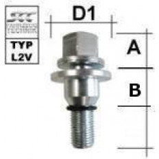 Μπουλόνι Επίπεδο Με Ροδέλα M12x1,25 - Peugeot - Citroen - Μήκος: 55mm - Κλειδί: 17 - (L1225FL55P)