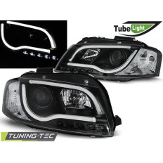 Μπροστινά Φανάρια LED Dayline με Φώτα Ημέρας Audi Α3 8P (2003-2008) - Χωρίς Ρυθμιστή - Μαύρα - 2 Τμχ (LPAU98)