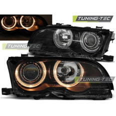 Φανάρια Angel Eyes Εμπρός Μαύρα BMW E46 Coupe 01-03 - (LPBM82)