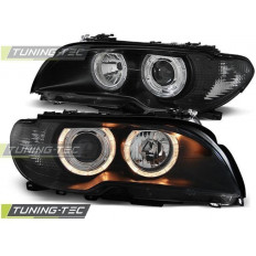 Φανάρια Angel Eyes Εμπρός BMW (E46) Coupe - Facelift (2003-2006) - Μαύρα - 2 Τεμ. - (LPBM84)