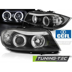 Φανάρια Angel Eyes Εμπρός Μαύρα CCFL BMW E90 05-  - (LPBMH7)