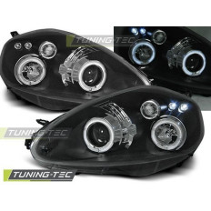 Φανάρια Angel Eyes Εμπρός Μαύρο Fiat Grande Punto 05-08 - (LPFI04)