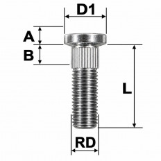 Μπουζόνι Τροχού M10x1.25 - Suzuki Alto - RD:10mm - Μήκος: 26 mm