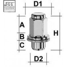 Παξιμάδι Τροχού  M12X1,5 / Επίπεδο / Κλειδί 21 - (M1215FLG3)