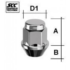 Παξιμάδι Τροχού  M12X1,5 - Κωνικό 60° - Κλειδί 19 - (M1215KEGNC)