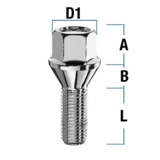Μπουλόνι Τροχού M12X1,25 / Κωνικό 60° / Κλειδί: 17X13 / Μήκος: 50mm / Kh23