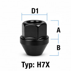 Παξιμάδι Τροχού  M12X1,25 / Κωνικό 60° - Κλειδι 19 - (M1225KEONN)