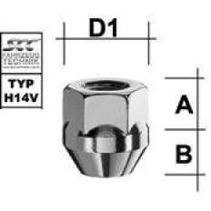 Παξιμάδι Τροχού  M12X1,75 / Κωνικό 60° / Κλειδί 21 - (M1275KEOE)