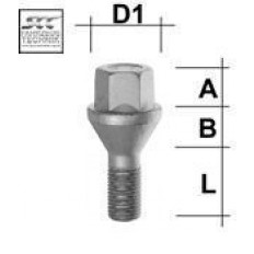Μπουλόνι M14X1,5 / Κωνικό 60° / Κλειδί: 21mm / Μήκος: 27mm