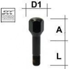 Μπουλόνι Τροχού M14X1,5 / Κωνικό 60° / Κλειδί: 22 / Μήκος: 60mm / Kh24 Μαύρο