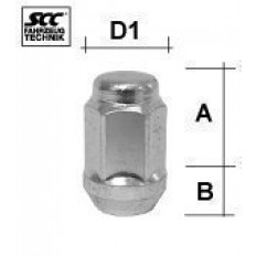 Παξιμάδι Τροχού  M14X1,5 / Κωνικό 60° / Κλειδί 19 - (M1415KEGNL)